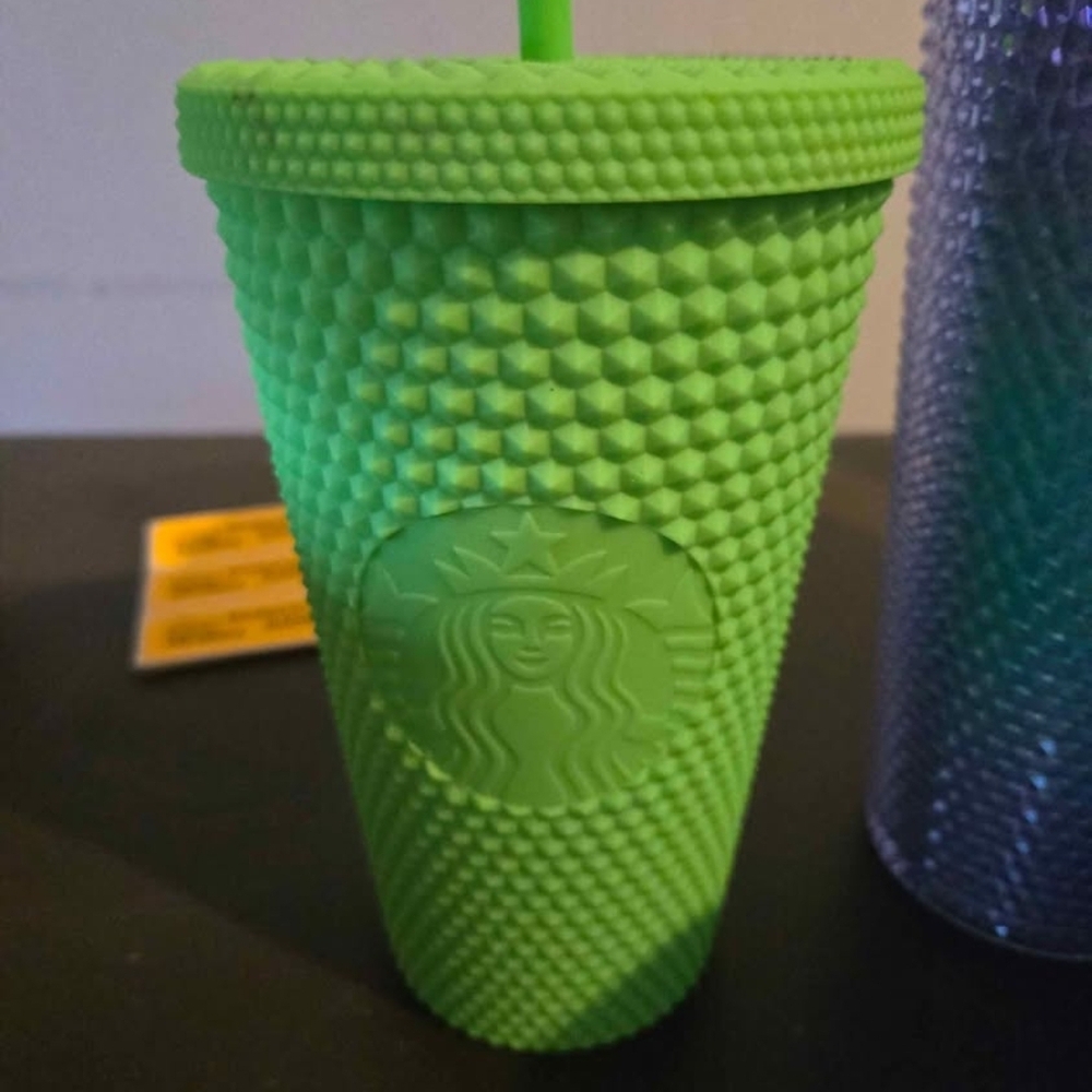 Starbucks cups and Yeti Colster